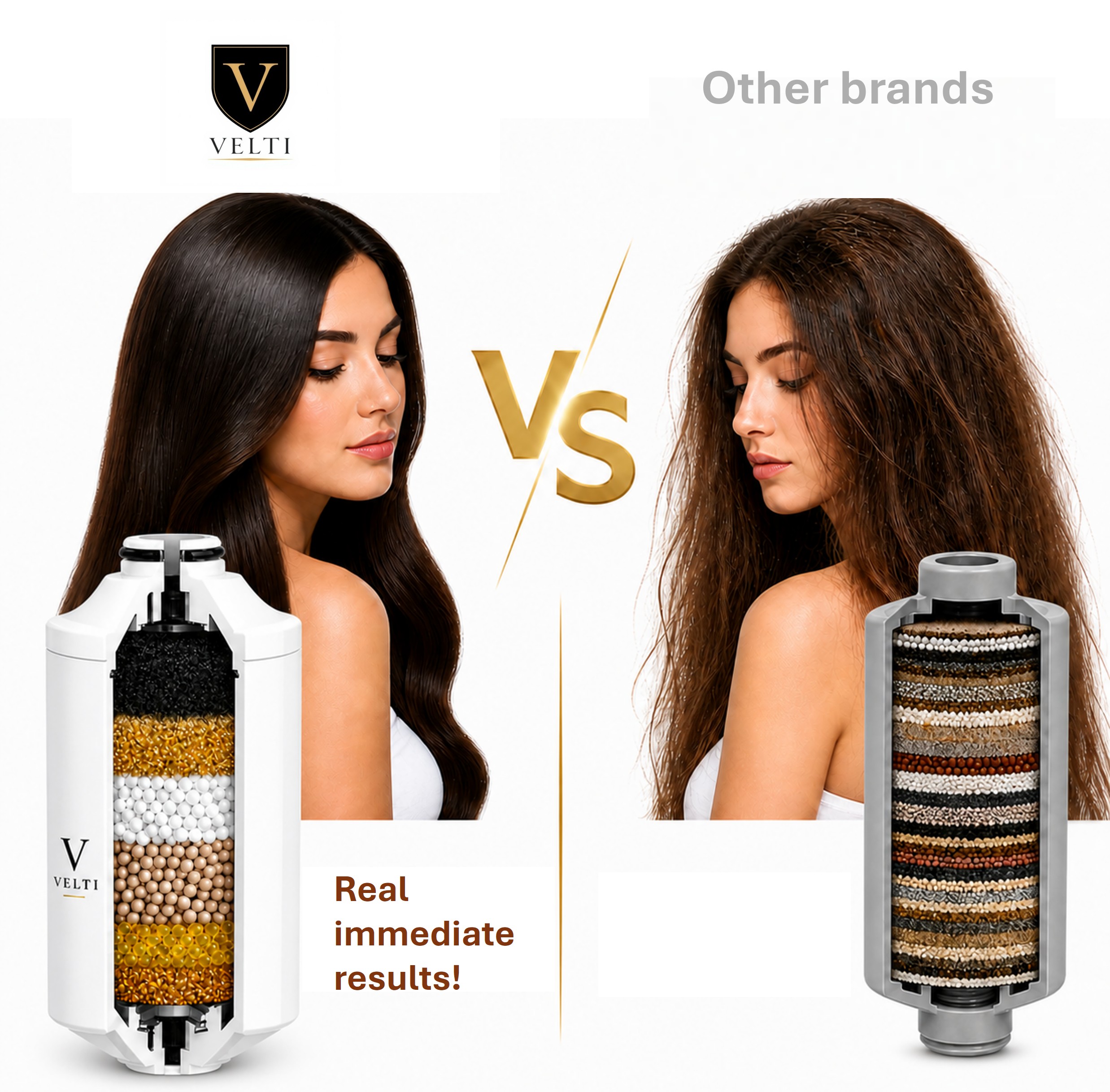 VELTI versus other brands, hair comparison